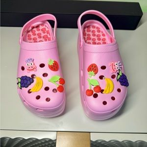 Pink Inspired Crocs with Charms!